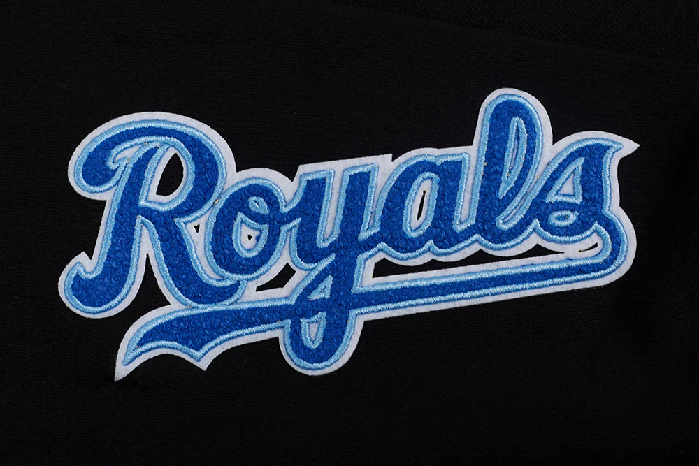 MLB KANSAS CITY ROYALS CLASSIC WOMEN'S FLEECE HOODIE DRESS (BLACK) - Image 7