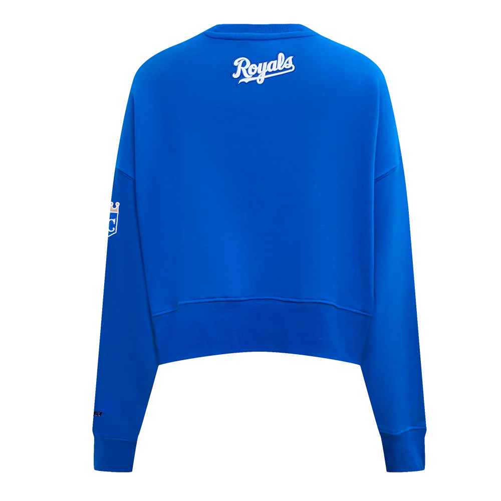 MLB KANSAS CITY ROYALS CLASSIC WOMEN'S CREWNECK (ROYAL BLUE) - Image 3