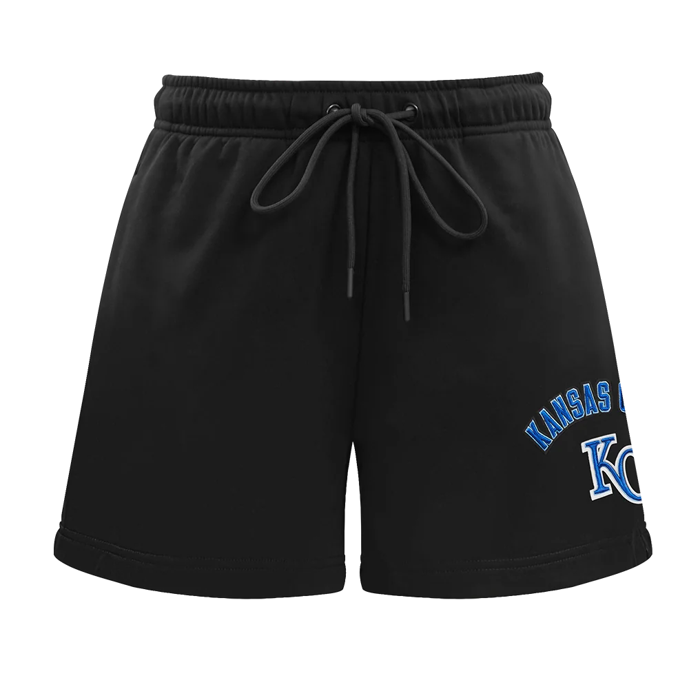 MLB KANSAS CITY ROYALS CLASSIC WOMEN'S FLEECE SHORT (BLACK) - Image 2
