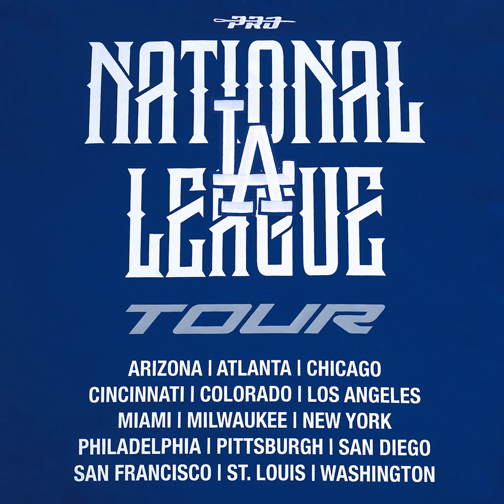 MLB LOS ANGELES DODGERS CITY TOUR 2.0 MEN'S COTTON JERSEY DROP SHOULDER TOP (DODGER BLUE) - Image 6