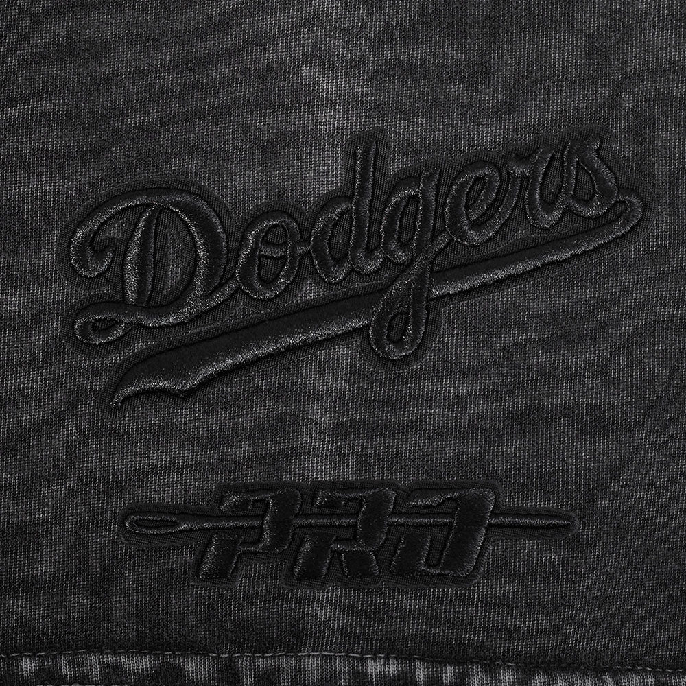 MLB LOS ANGELES DODGERS BLACKOUT MEN'S CJ DROP SHOULDER TOP (BLACK) - Image 8