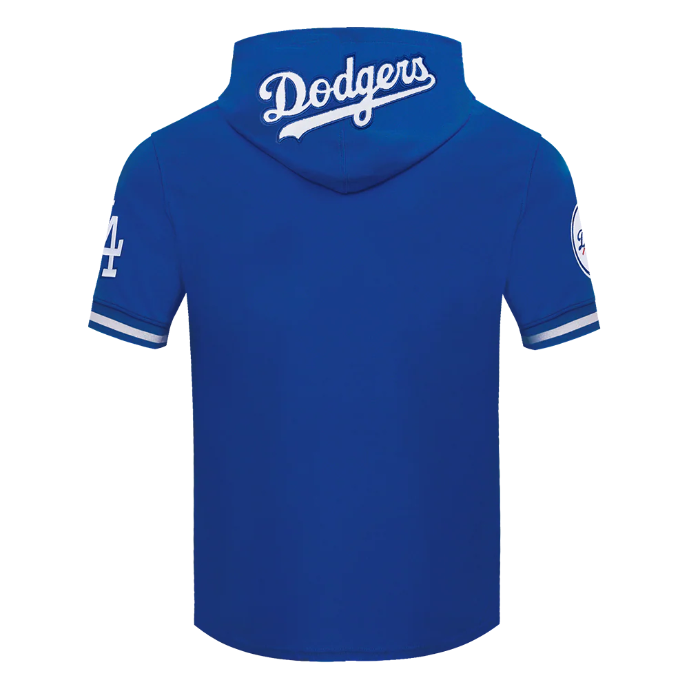 MLB LOS ANGELES DODGERS FREDDIE FREEMAN #5 CLASSIC MEN'S SHORT SLEEVE PULLOVER HOODIE (DODGER BLUE) - Image 4
