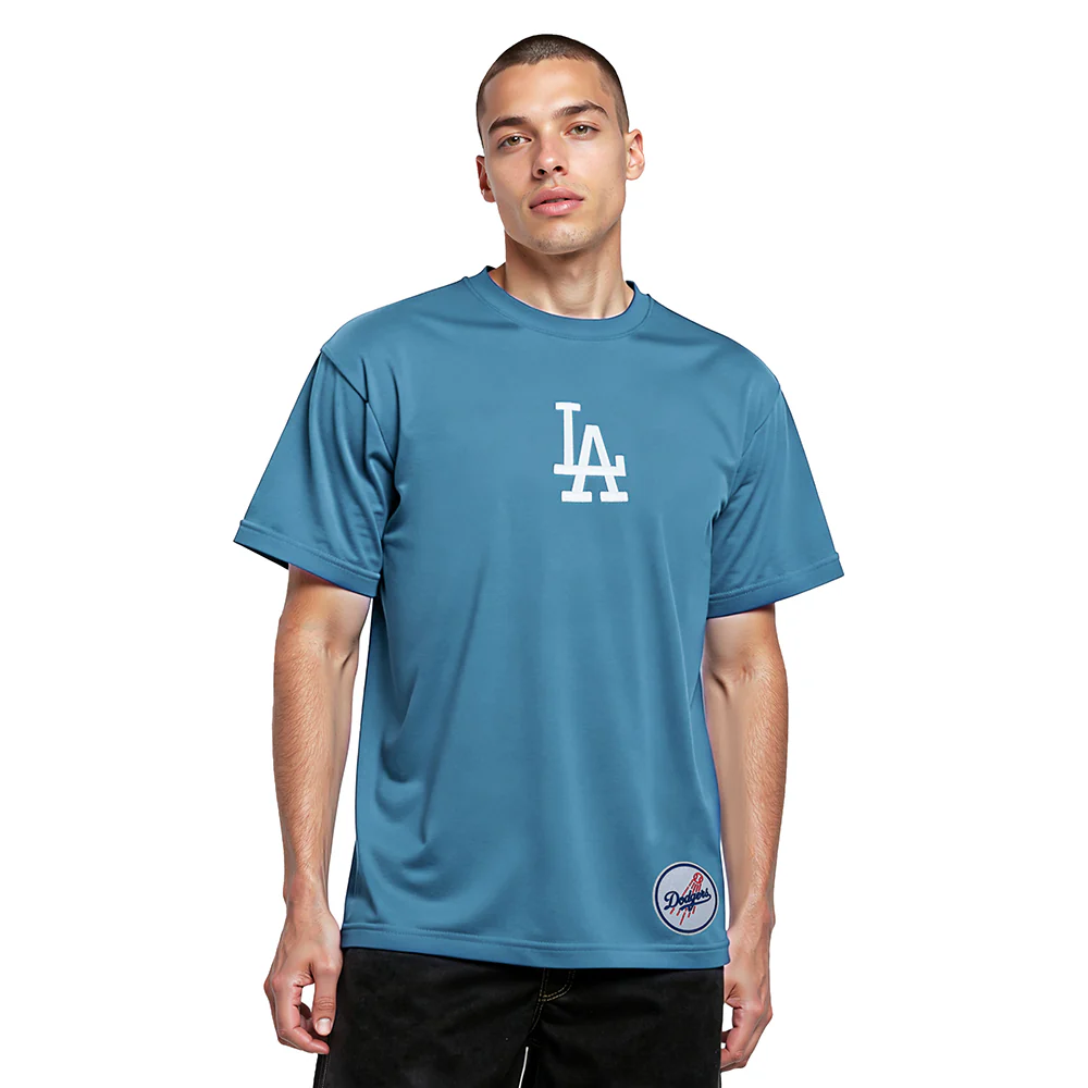MLB LOS ANGELES DODGERS WINGSPAN MEN'S CJ DROP SHOULDER TEE V2 (STEEL BLUE) - Image 2