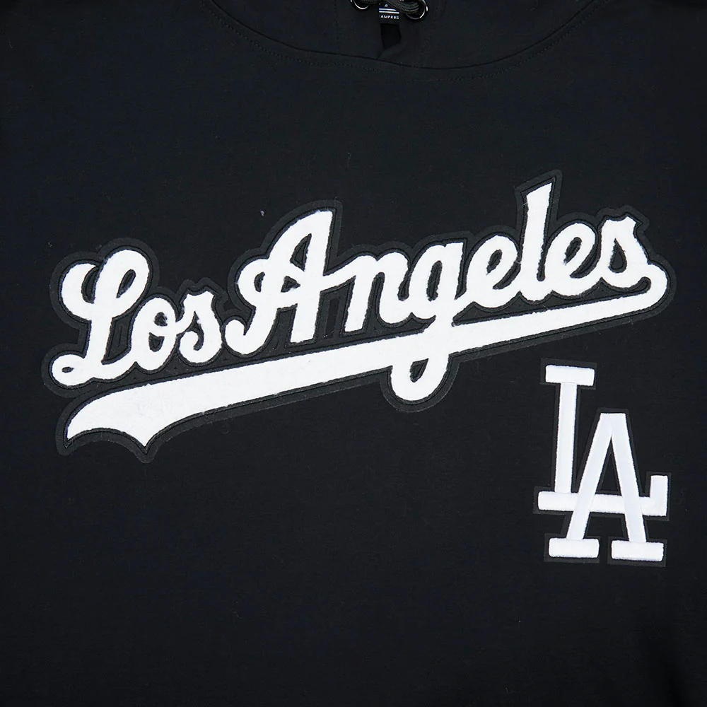 MLB LOS ANGELES DODGERS CLASSIC CHENILLE MEN'S SS PO HOODIE (BLACK) - Image 5