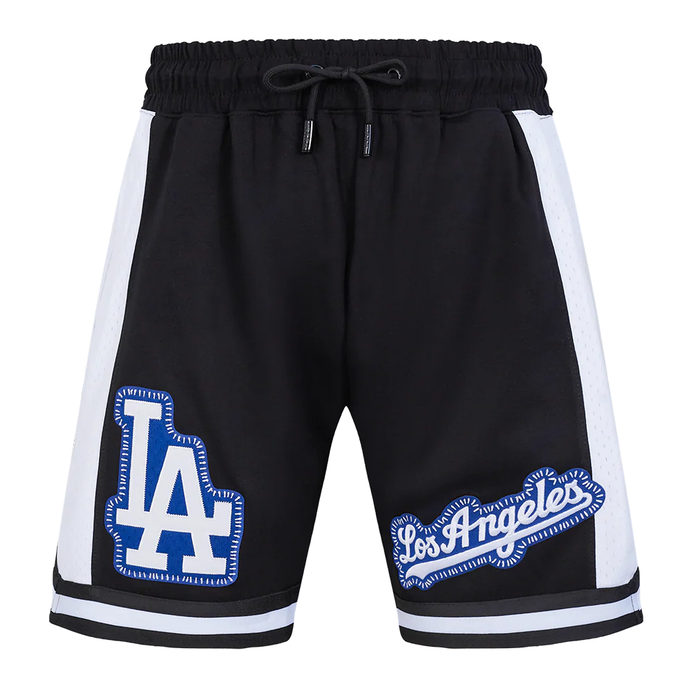MLB LOS ANGELES DODGERS DIY PICK STITCH MEN'S DOUBLE KNIT 2.0 SHORT (BLACK) - Image 8