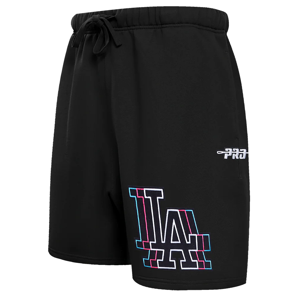 MLB LOS ANGELES DODGERS ECHO LOGO MEN'S FLEECE SHORT (BLACK)