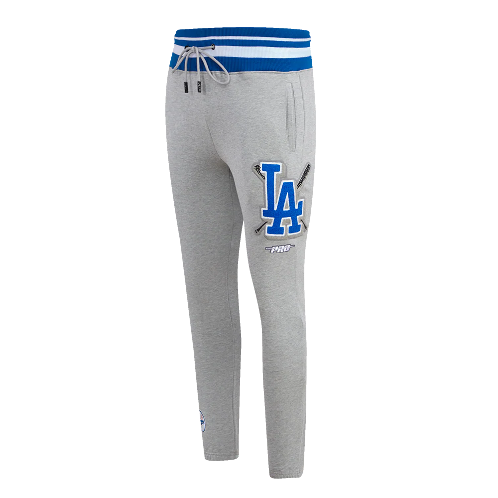 MLB LOS ANGELES DODGERS MASHUP MEN'S RIB SWEATPANT (HEATHER GREY/DODGER BLUE)