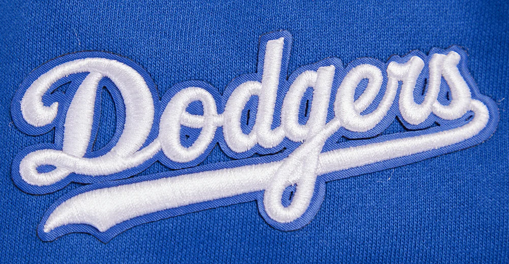 MLB LOS ANGELES DODGERS SCRIPT TAIL MEN'S RIB FLEECE PULLOVER HOODIE (DODGER BLUE) - Image 7