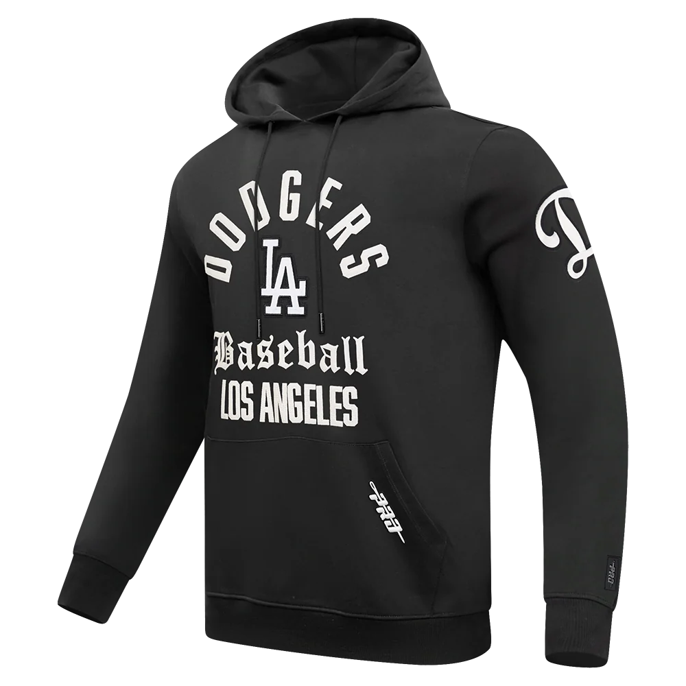 MLB LOS ANGELES DODGERS MODERN ORIGINALS MEN'S FLC PO HOODIE (BLACK) - Image 4