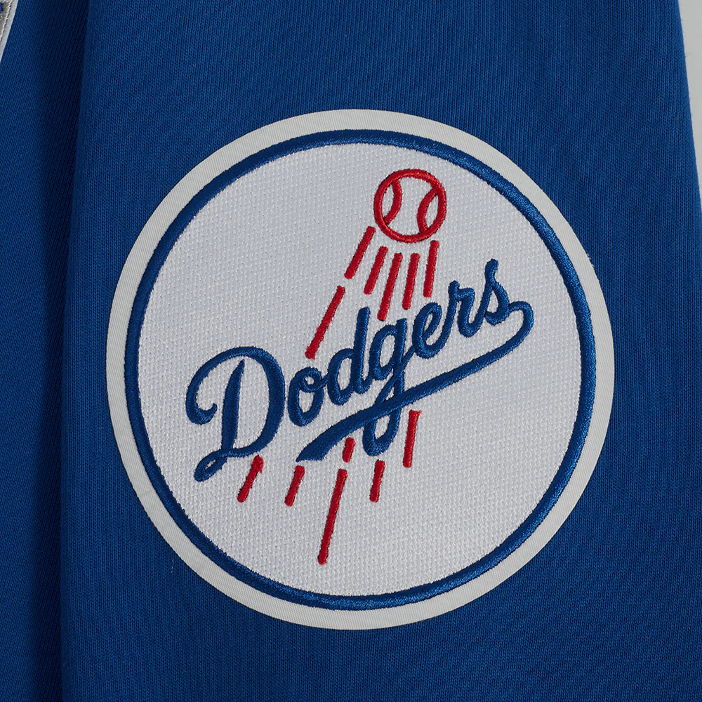 MLB LOS ANGELES DODGERS TEAM PENNANTS MEN'S RIB FLEECE PULLOVER HOODIE (DODGER BLUE) - Image 8