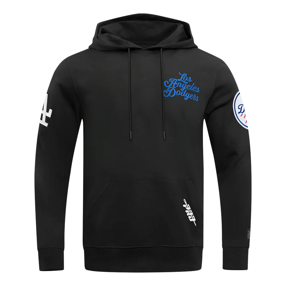 MLB LOS ANGELES DODGERS SOUVENIR MEN'S FLEECE PULLOVER HOODIE (BLACK)