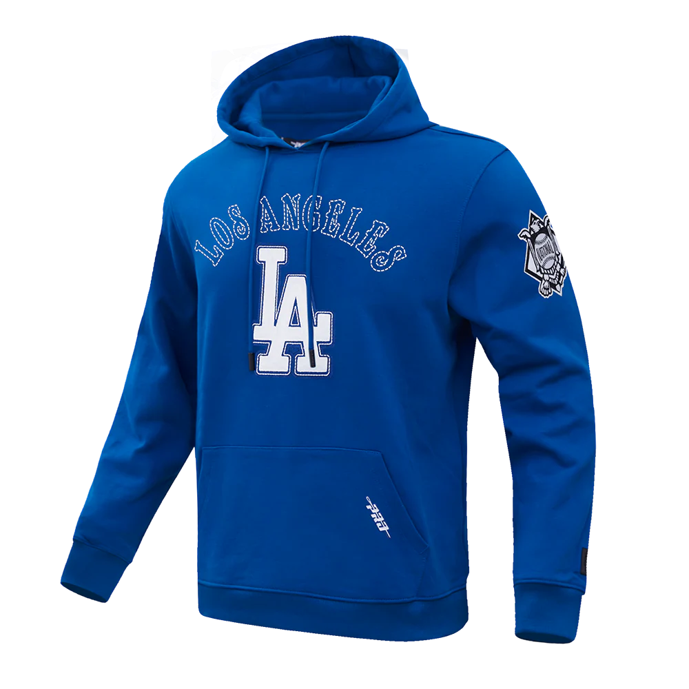 MLB LOS ANGELES DODGERS REBEL ATHLETICS MEN'S FLC PO HOODIE (DODGER BLUE) - Image 3