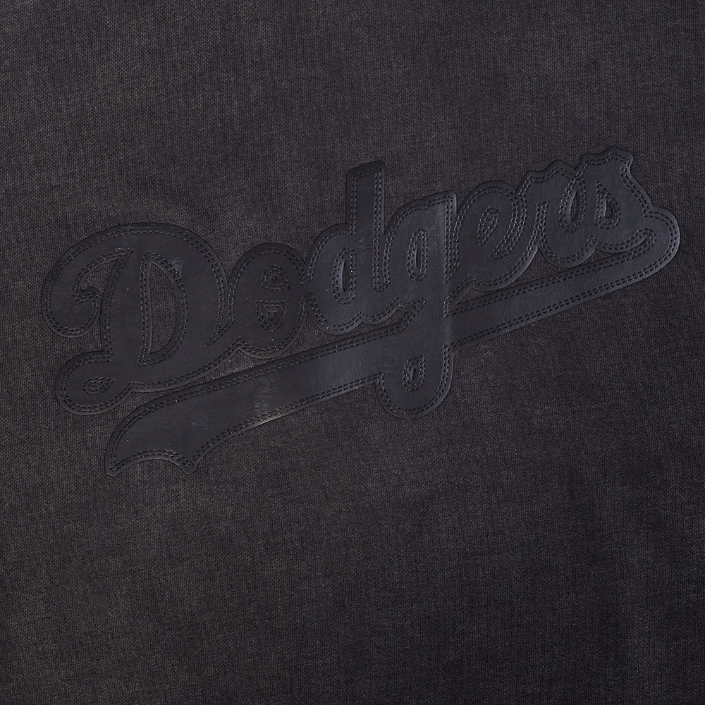 MLB LOS ANGELES DODGERS WASHED VANGUARD MEN'S ENZYME WASH DROP SHOUL (WASHED BLACK) - Image 6