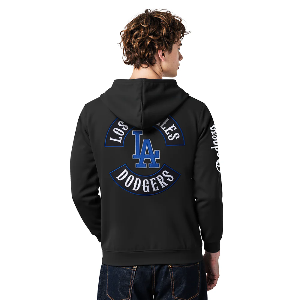 MLB LOS ANGELES DODGERS BORN FOR SPORT MEN'S FLC PO HOODIE (BLACK) - Image 2