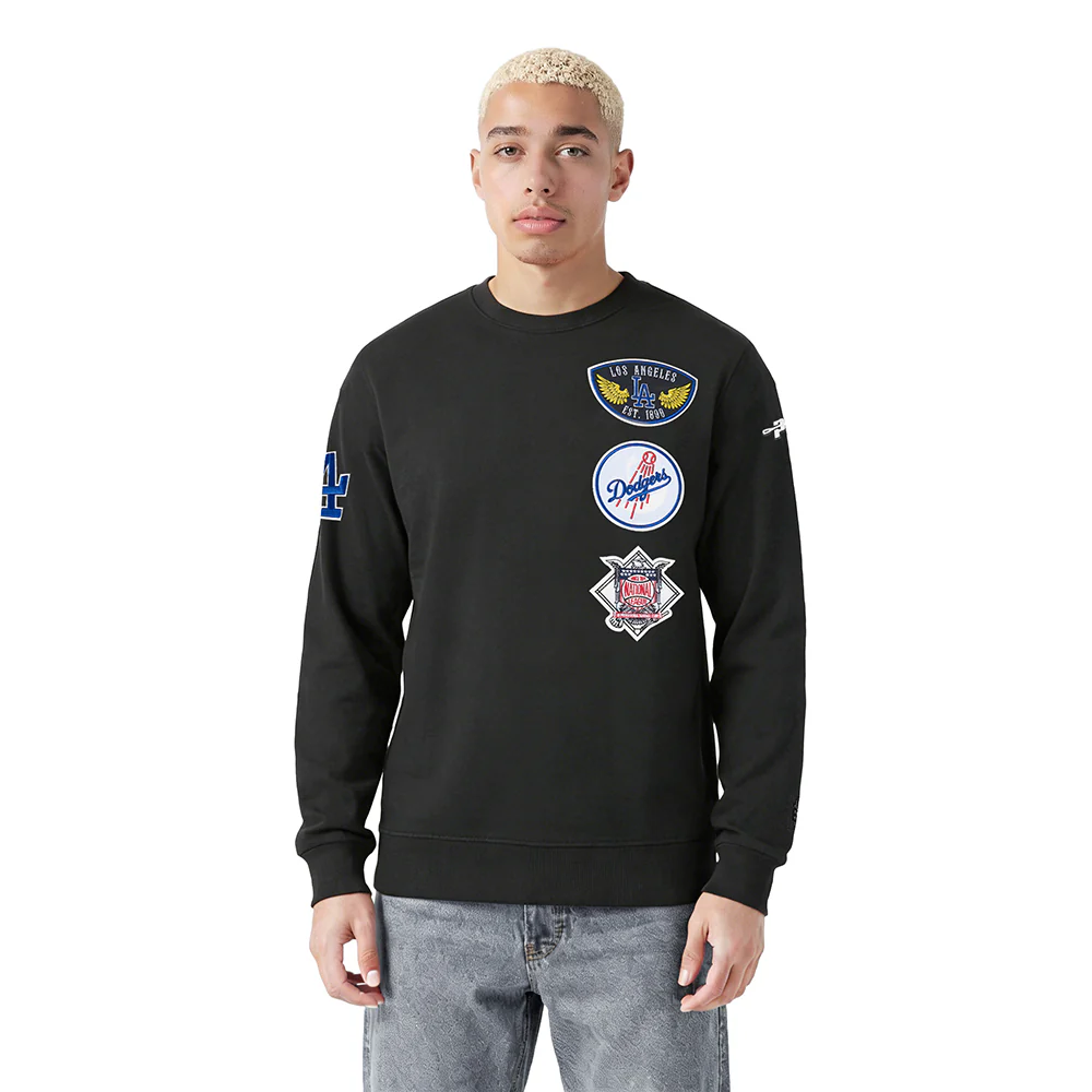 MLB LOS ANGELES DODGERS BORN FOR SPORT MEN'S FLC CREWNECK (BLACK)