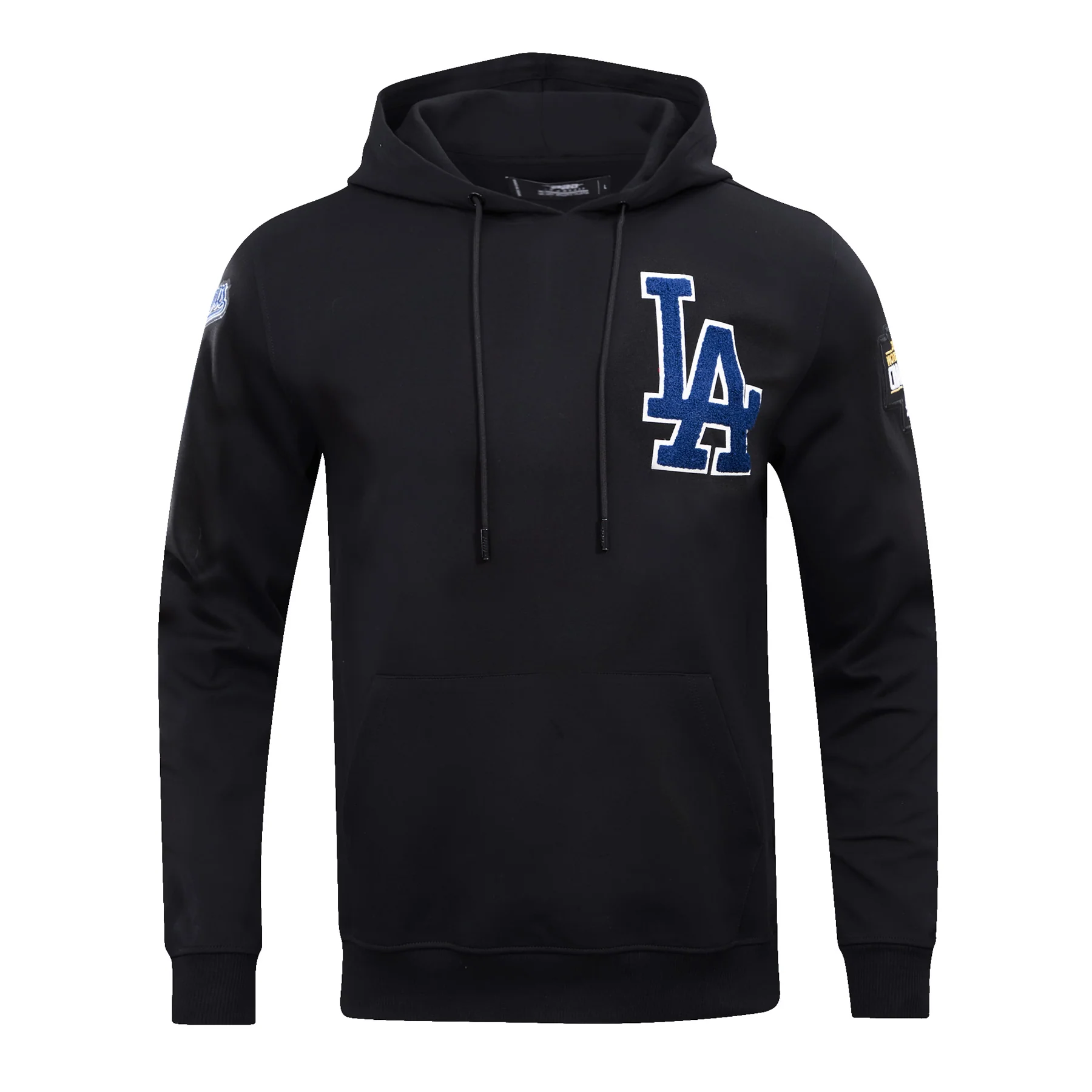 MLB LOS ANGELES DODGERS CLASSIC CHENILLE MEN'S PULLOVER HOODIE (BLACK)