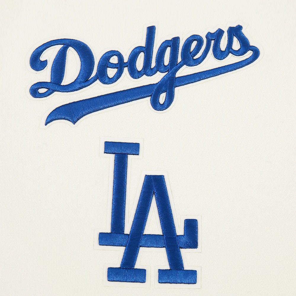 MLB LOS ANGELES DODGERS WINGSPAN MEN'S DROP SHOULDER FLC CREWNECK (EGGSHELL) - Image 9