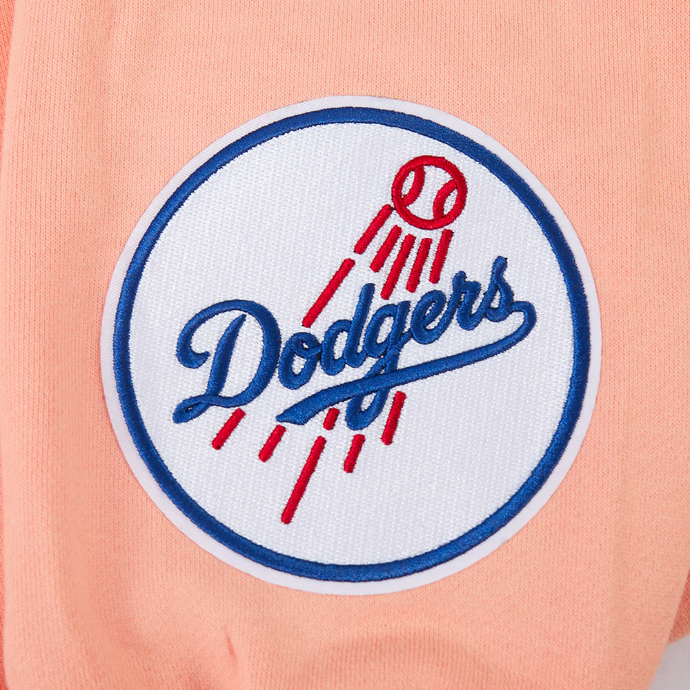 MLB LOS ANGELES DODGERS WINGSPAN MEN'S DROP SHOULDER FLC CREWNECK (GUAVA) - Image 5