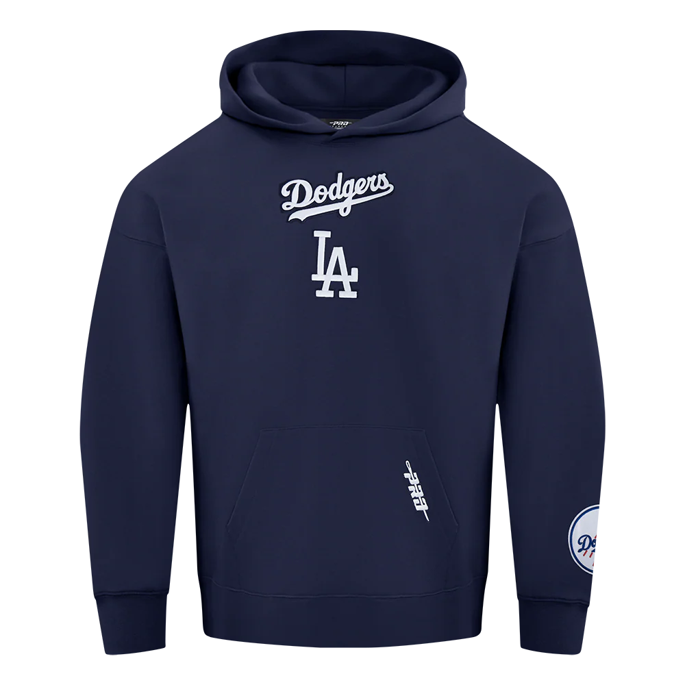 MLB LOS ANGELES DODGERS WINGSPAN MEN'S DROP SHOULDER FLC PO HOODIE V2 (MIDNIGHT NAVY) - Image 3