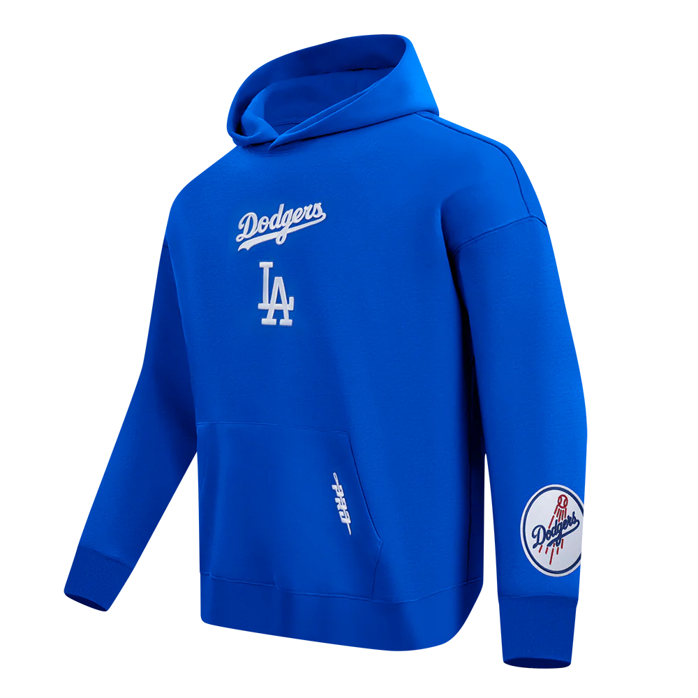 MLB LOS ANGELES DODGERS WINGSPAN MEN'S DROP SHOULDER FLC PO HOODIE V2 (ROYAL BLUE) - Image 3