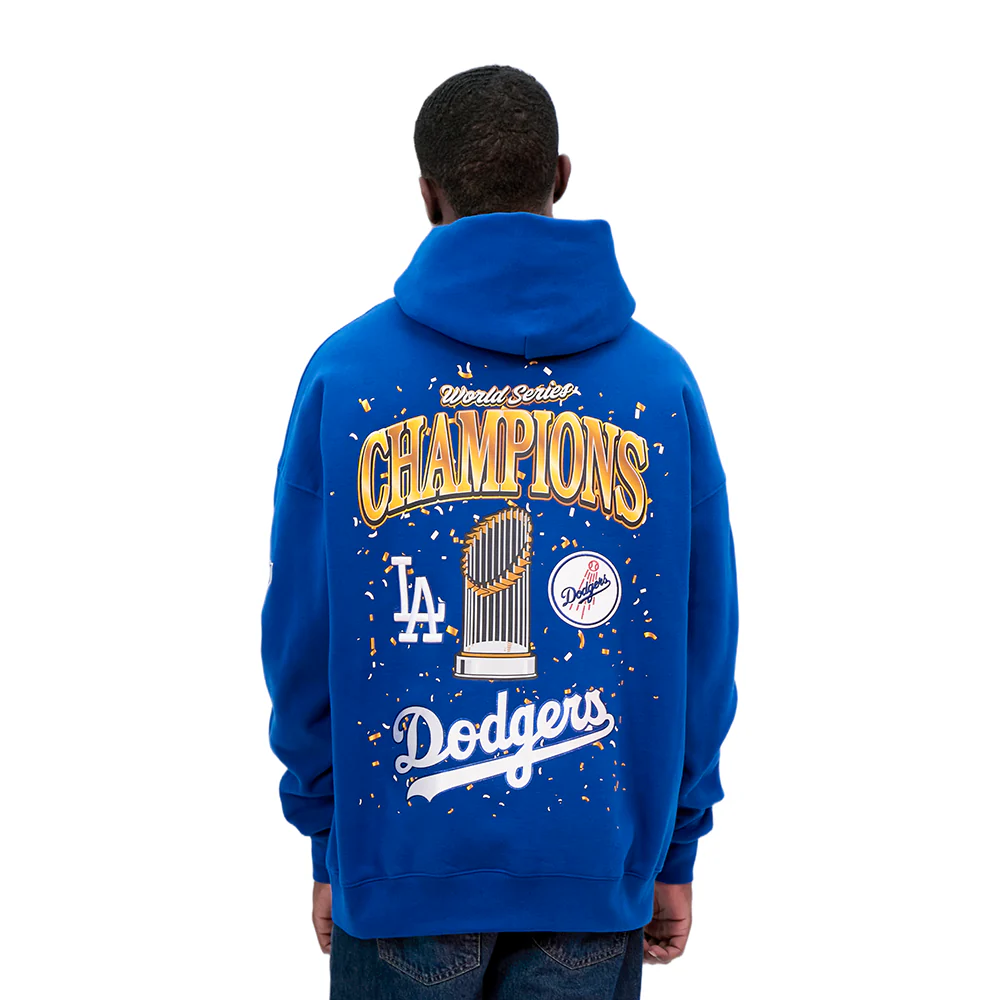 MLB LOS ANGELES DODGERS MLB WORLD SERIES 2025 MEN´S DROP SHOULDER FLC PO HOODIE (DODGER BLUE) - Image 2