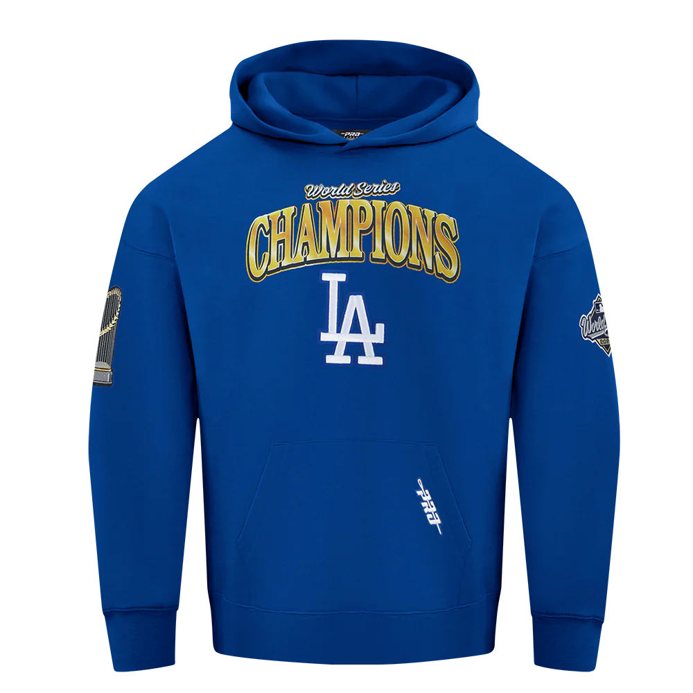 MLB LOS ANGELES DODGERS MLB WORLD SERIES 2025 MEN´S DROP SHOULDER FLC PO HOODIE (DODGER BLUE) - Image 3
