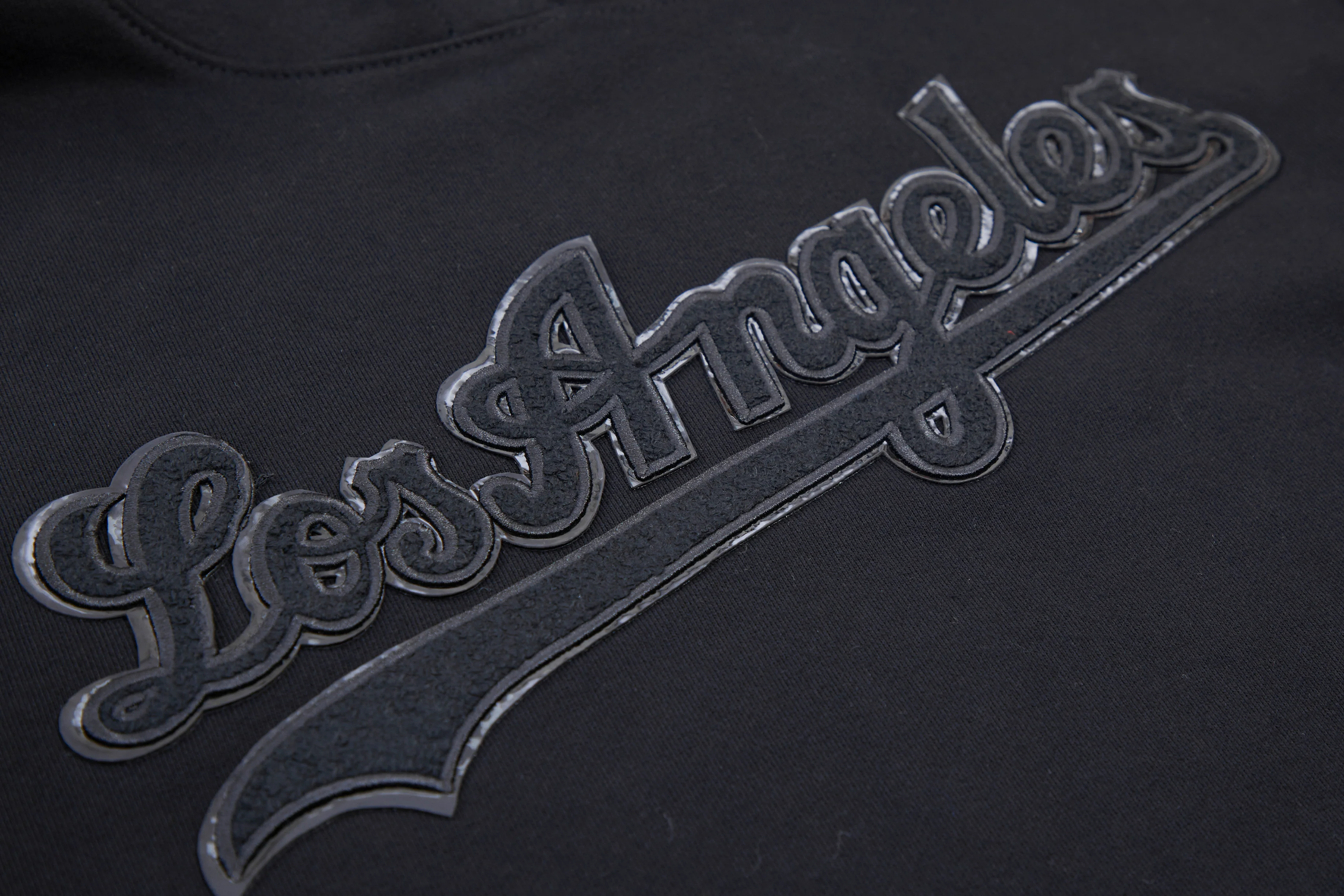 MLB LOS ANGELES DODGERS TRIPLE BLACK MEN'S ZIPPER HOODIE (BLACK) - Image 6