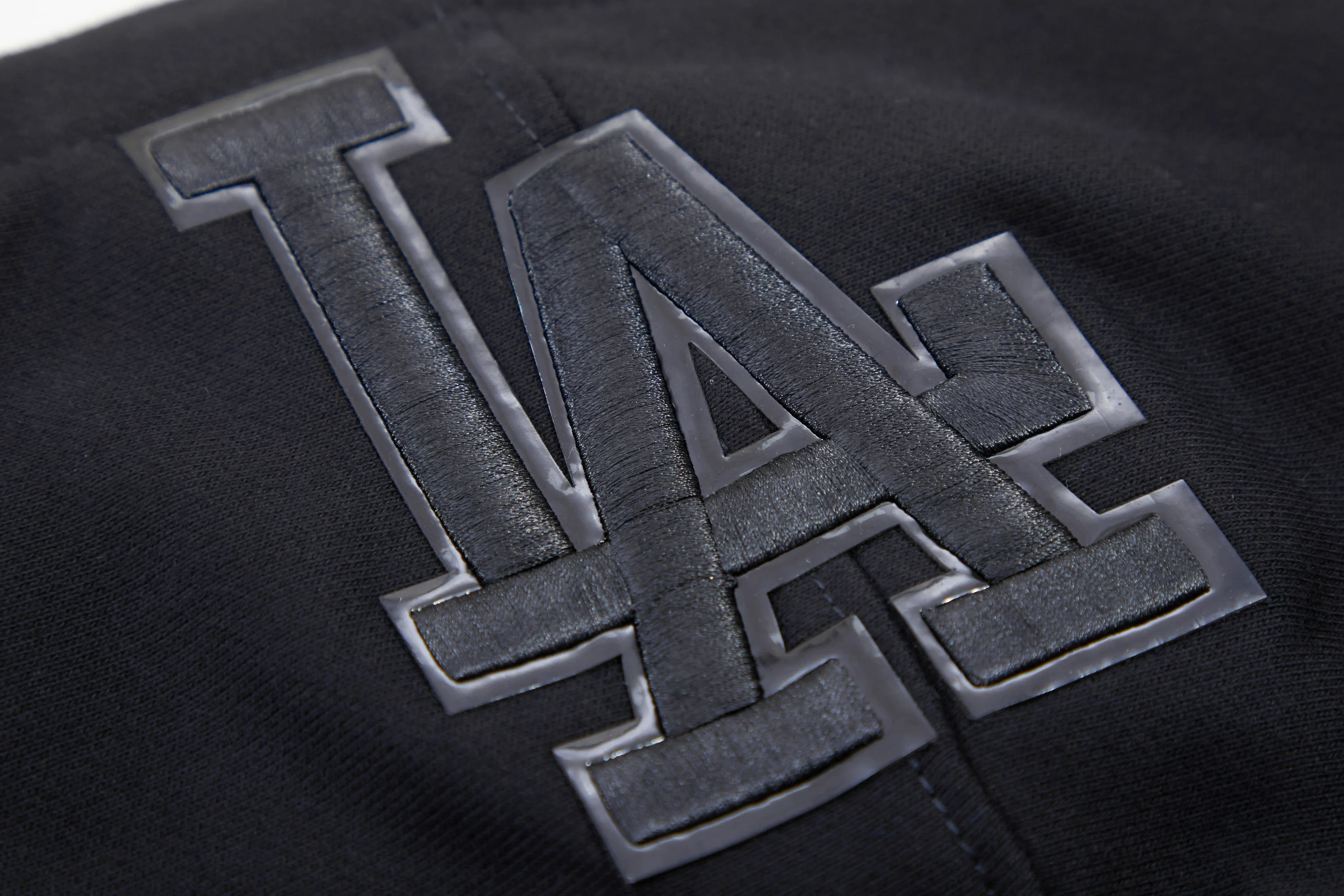 MLB LOS ANGELES DODGERS TRIPLE BLACK MEN'S ZIPPER HOODIE (BLACK) - Image 9