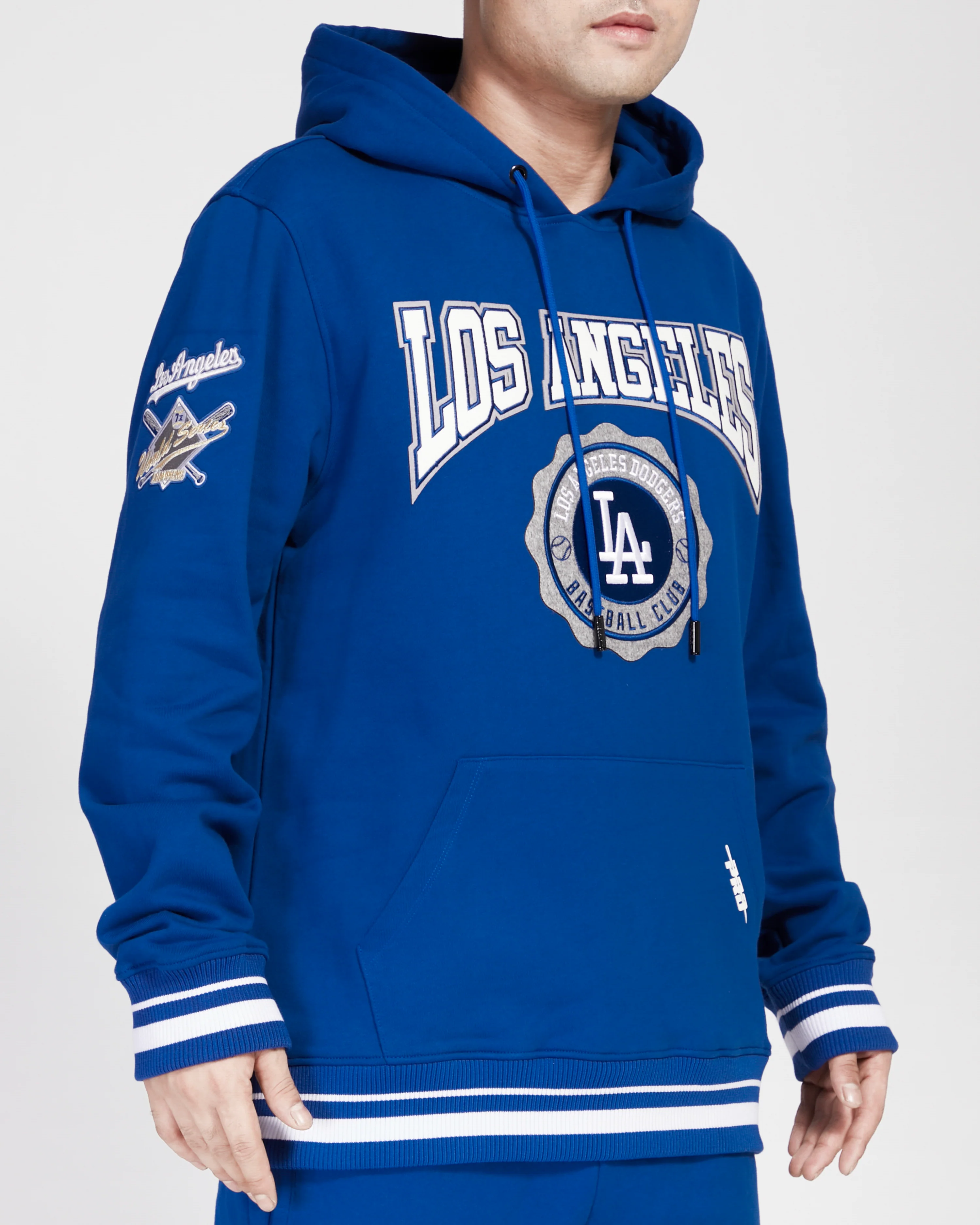 MLB LOS ANGELES DODGERS CREST EMBLEM RIB FLC PO HOODIE (DODGER BLUE) - Image 3