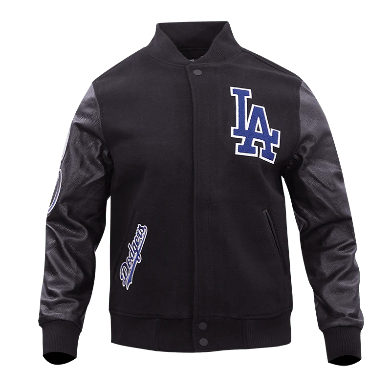 MLB LOS ANGELES DODGERS CLASSIC WOOL MEN'S VARSITY JACKET (BLACK)