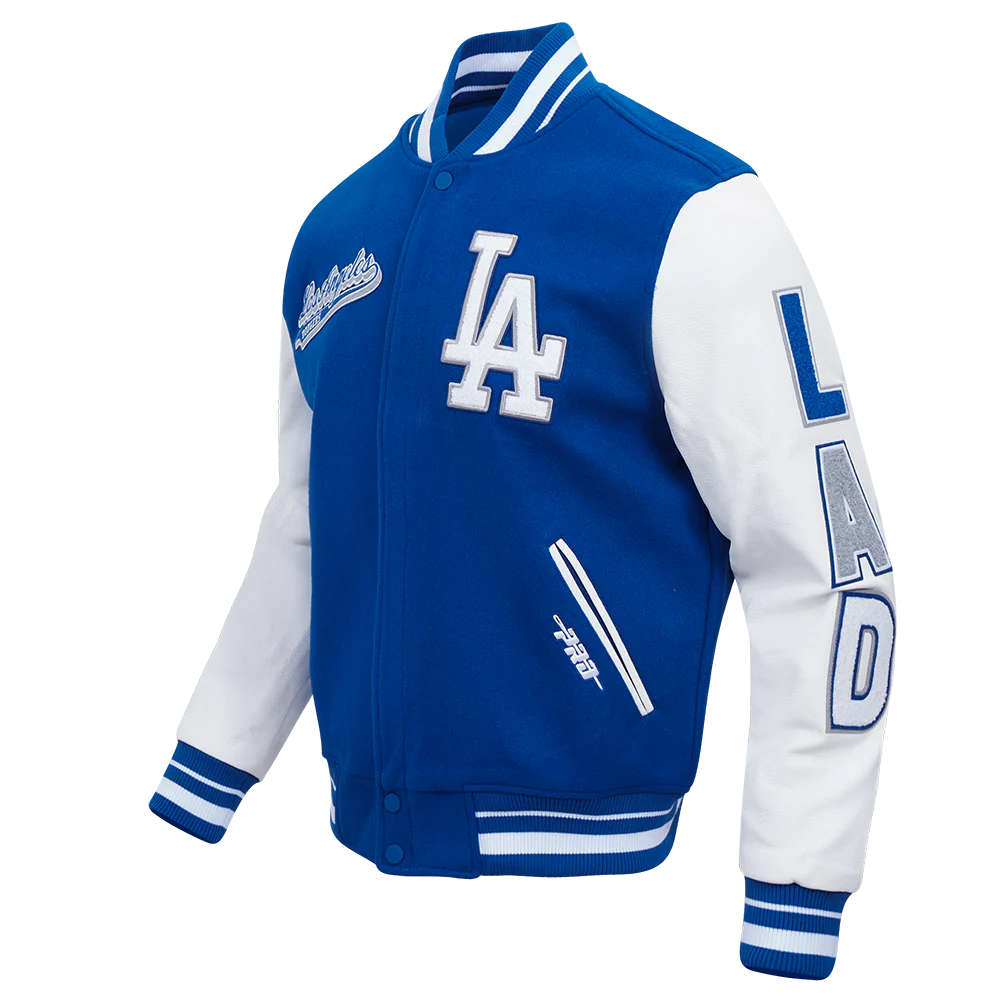 MLB LOS ANGELES DODGERS SCRIPT TAIL MEN'S RIB WOOL VARSITY (DODGER BLUE/WHITE) - Image 2