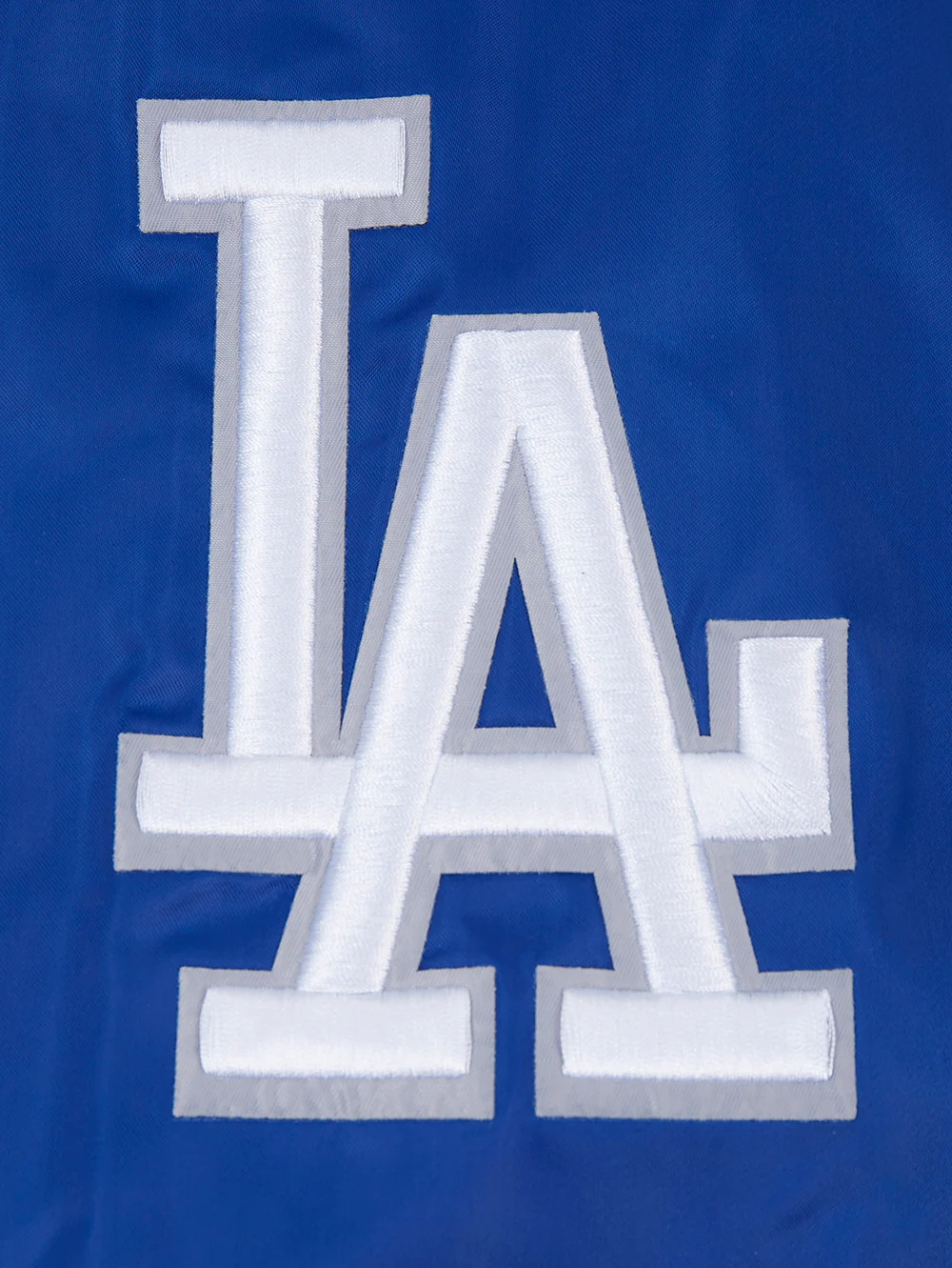 MLB LOS ANGELES DODGERS SCRIPT TAIL MEN'S SATIN JACKET (DODGER BLUE) - Image 5