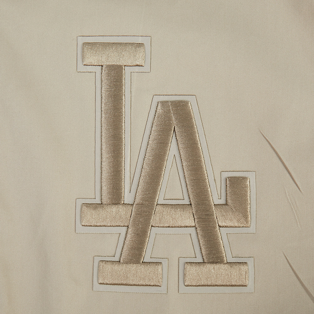 MLB LOS ANGELES DODGERS WINGSPAN MEN'S TWILL JACKET (TAUPE) - Image 5