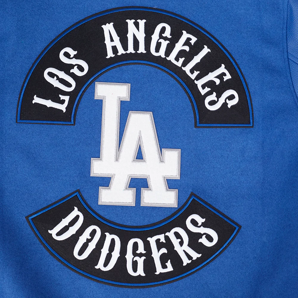 MLB LOS ANGELES DODGERS BORN FOR SPORT MEN'S WOOL VARSITY JACKET (DODGER BLUE) - Image 6