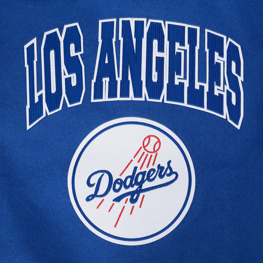 MLB LOS ANGELES DODGERS CITY ARCH MEN'S WOOL VARSITY JACKET (DODGER BLUE/WHITE) - Image 6