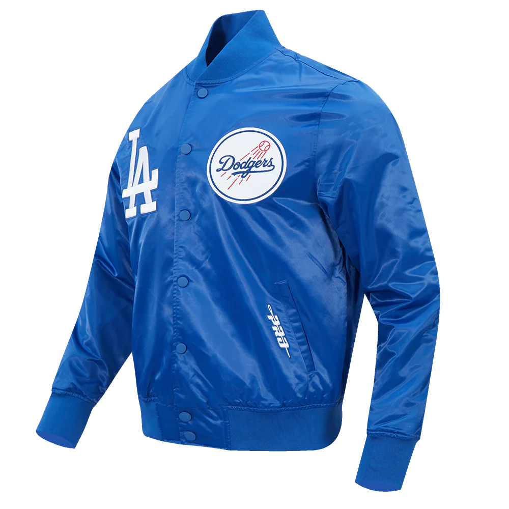 MLB LOS ANGELES DODGERS CITY ARCH MEN'S SATIN JACKET (DODGER BLUE) - Image 3