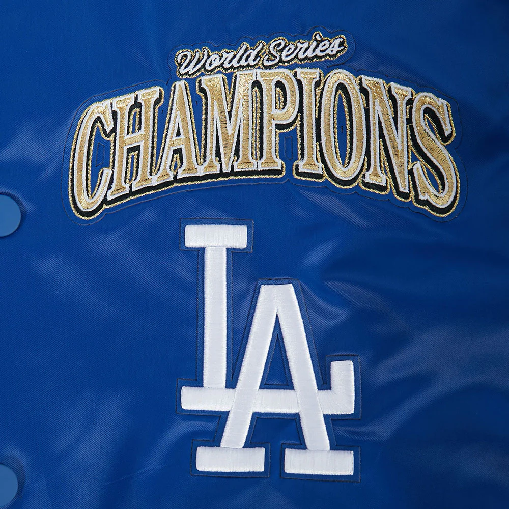 MLB LOS ANGELES DODGERS MLB WORLD SERIES 2025 PRO SATIN YD RIB JACKET (DODGER BLUE) - Image 10