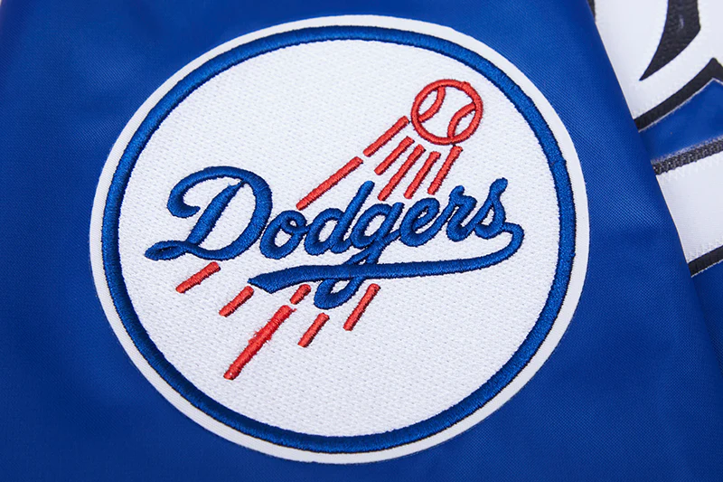 MLB LOS ANGELES DODGERS BIG LOGO MEN'S SATIN JACKET (DOGERS BLUE) - Image 6