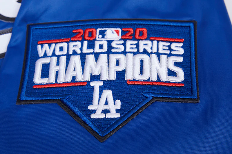 MLB LOS ANGELES DODGERS BIG LOGO MEN'S SATIN JACKET (DOGERS BLUE) - Image 7