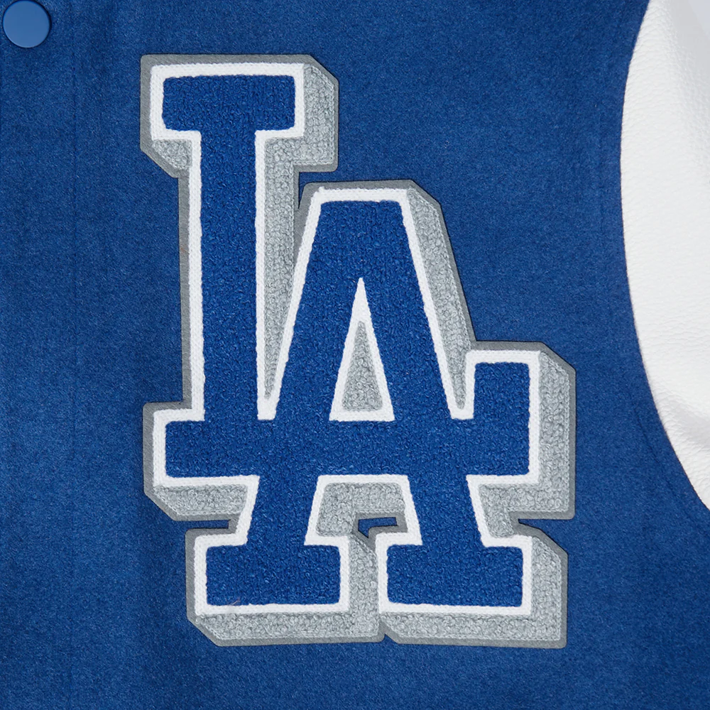 MLB LOS ANGELES DODGERS MASHUP MEN'S RIB WOOL VARSITY JACKET (DODGER BLUE/WHITE) - Image 14