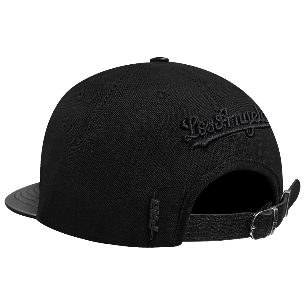 LOS ANGELES DODGERS BLACK OUT CLASSIC LOGO STRAPBACK (BLACK) - Image 5