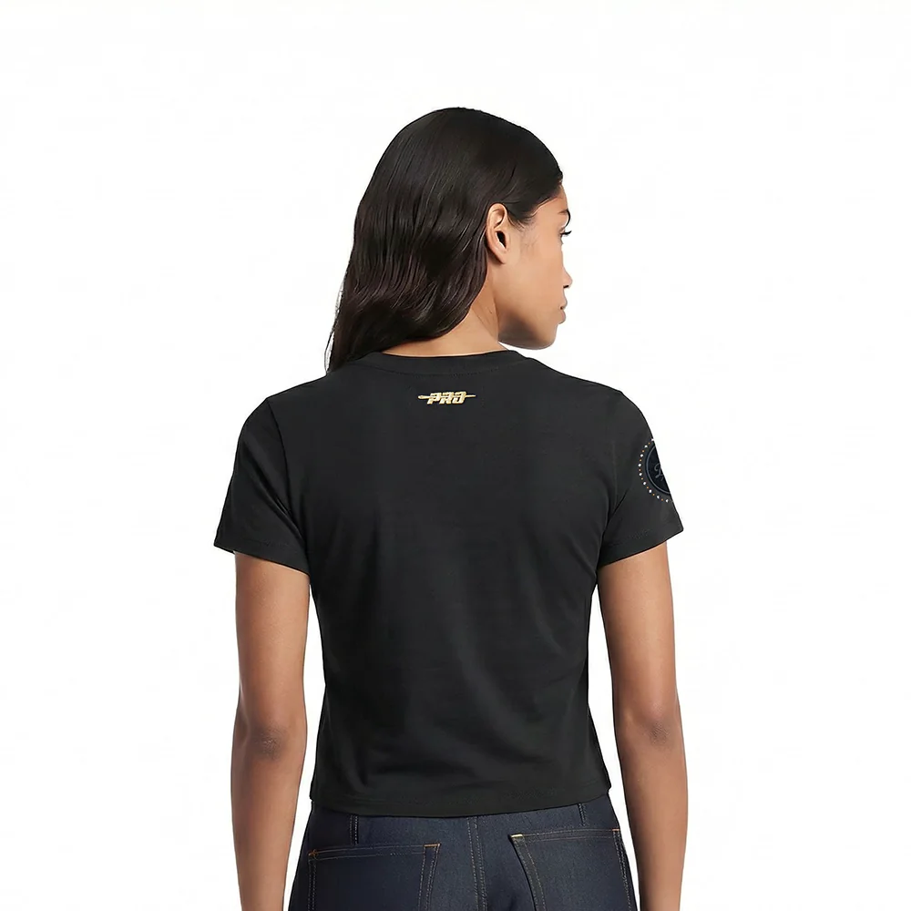 MLB LOS ANGELES DODGERS RENEGADE WOMEN'S BABY DOLL TOP (BLACK) - Image 2