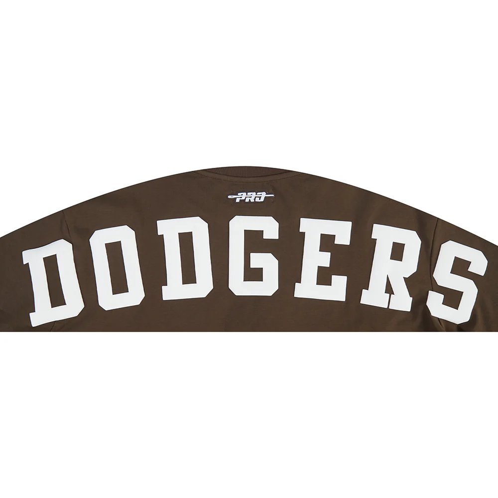 MLB LOS ANGELES DODGERS WINGSPAN WOMEN'S SJ BOXY TEE (BROWN) - Image 5