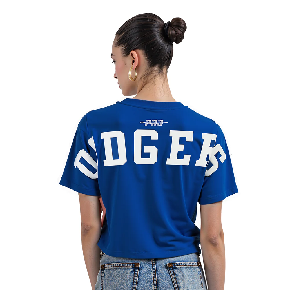 MLB LOS ANGELES DODGERS WINGSPAN WOMEN'S SJ BOXY TEE (DODGER BLUE)