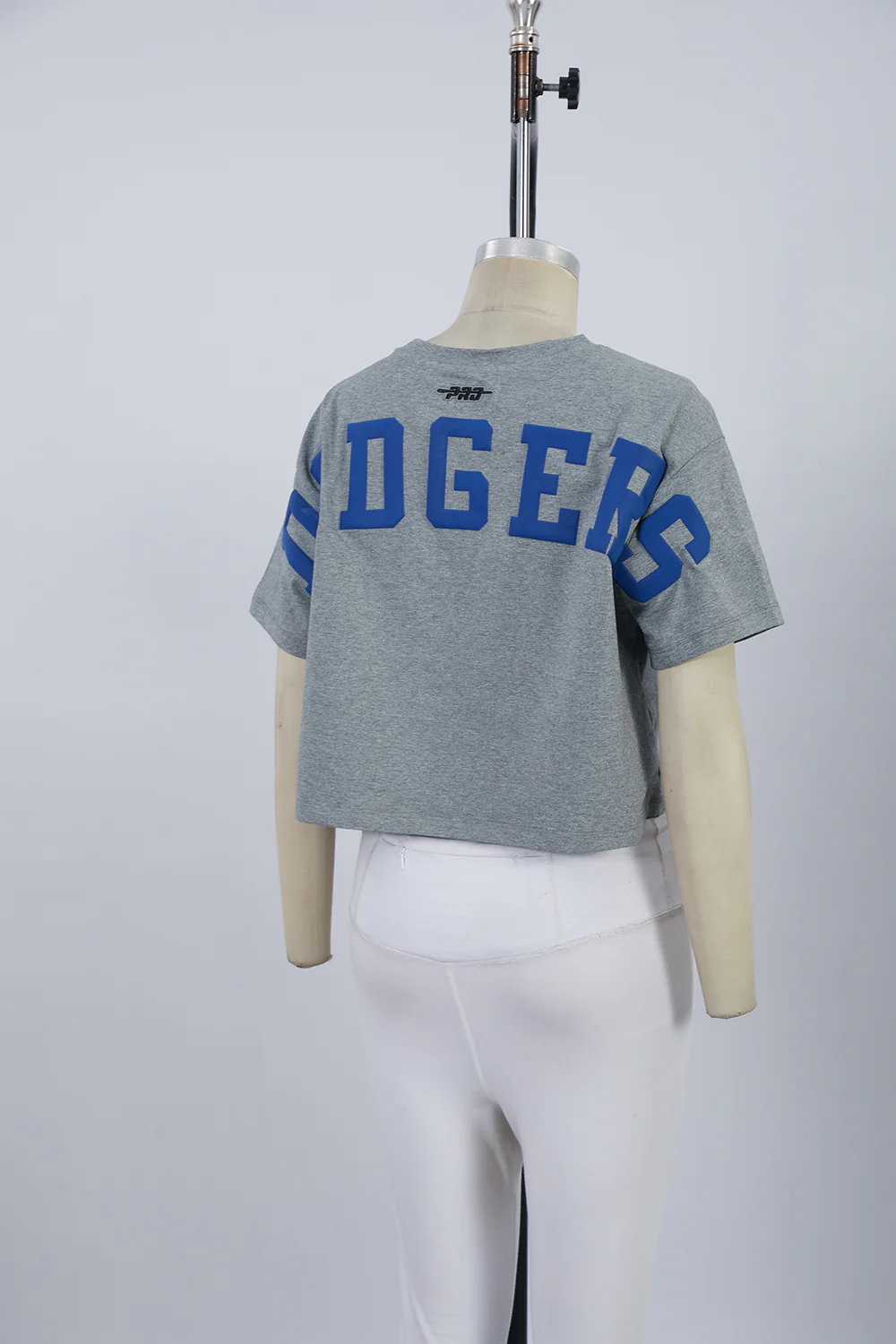 MLB LOS ANGELES DODGERS WINGSPAN WOMEN'S SJ BOXY TEE (DARK HEATHER GRAY) - Image 6