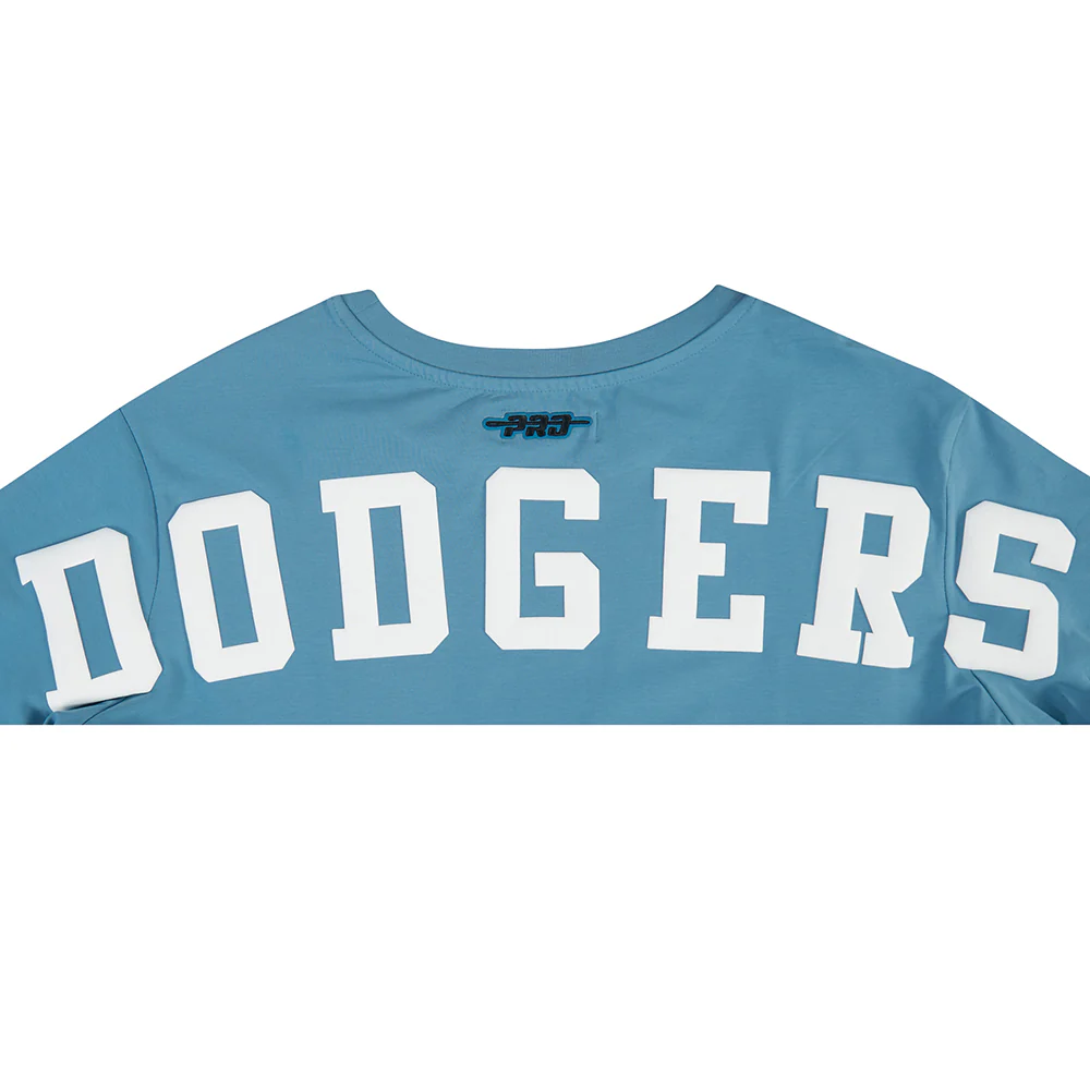MLB LOS ANGELES DODGERS WINGSPAN WOMEN'S SJ BOXY TEE (STEEL BLUE) - Image 5