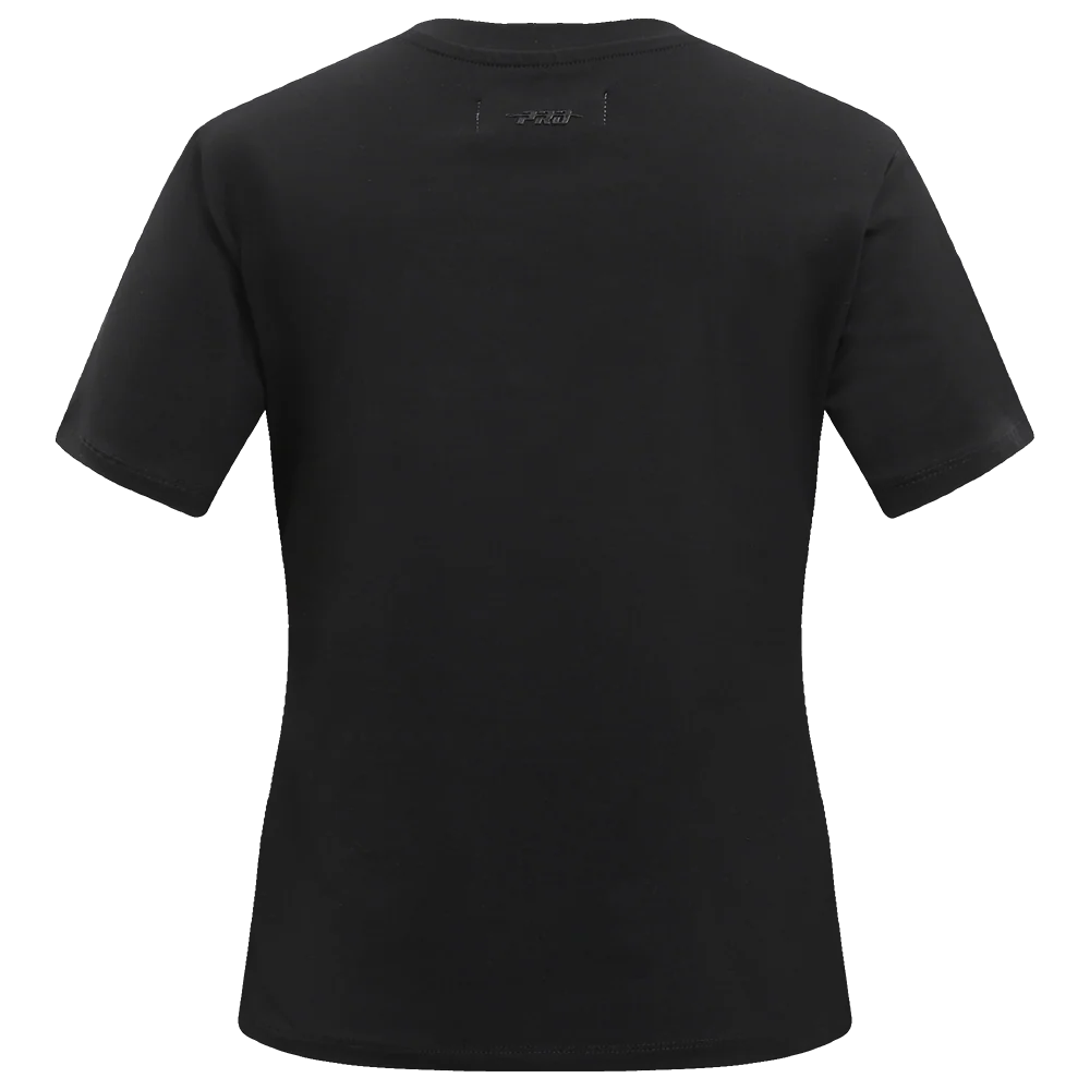 MLB LOS ANGELES DODGERS TRIPLE BLACK WOMEN'S SINGLE JERSEY SLIM FIT TOP (TRIPLE BLACK) - Image 4