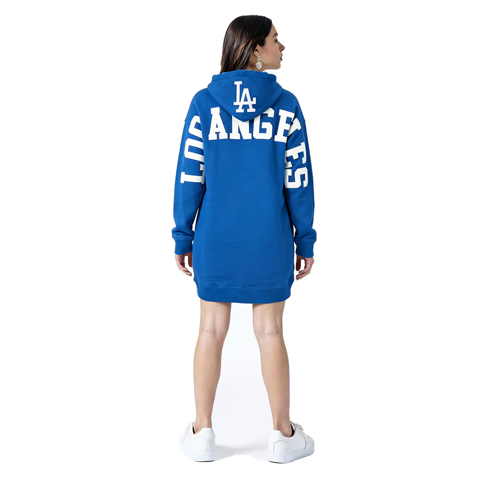 MLB LOS ANGELES DODGERS WINGSPAN WOMEN'S FLC HOODIE DRESS (DODGER BLUE)