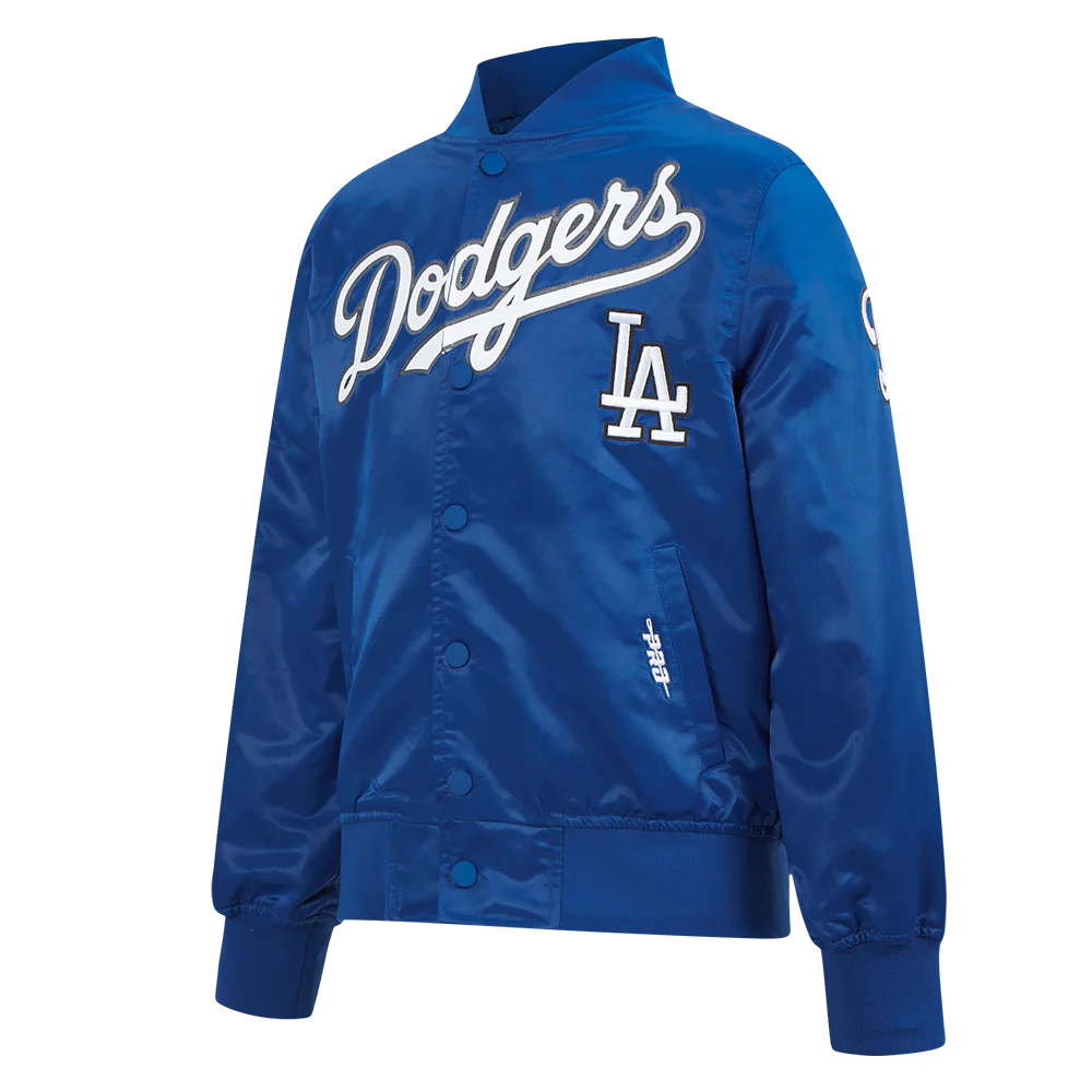 MLB LOS ANGELES DODGERS CLASSIC BIG BOYS SATIN JACKET (DODGER BLUE) - Image 2