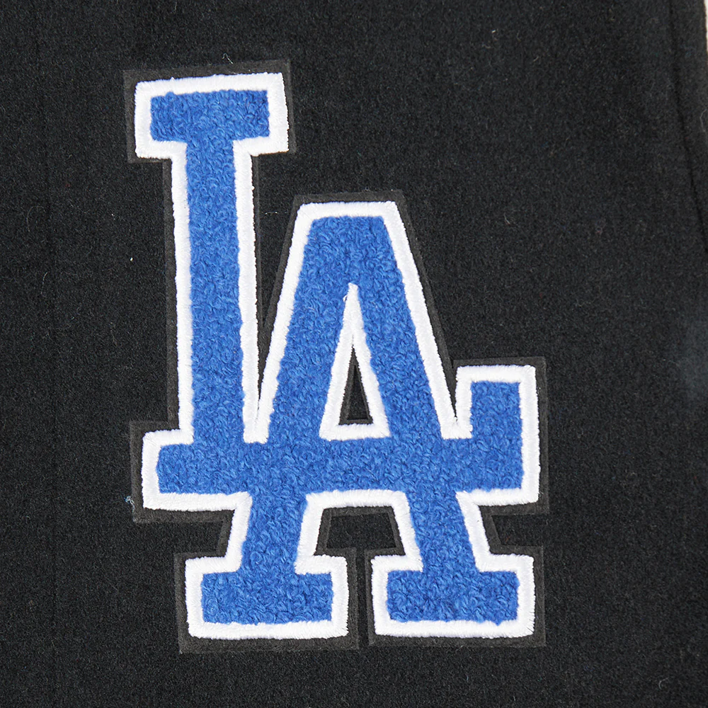 MLB LOS ANGELES DODGERS CLASSIC BIG BOYS WOOL VARSITY JACKET (BLACK/WHITE) - Image 5